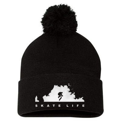 Skateboarding Skateboard Apparel Skateboarder Skateboard Pom Pom 12in Knit Beanie