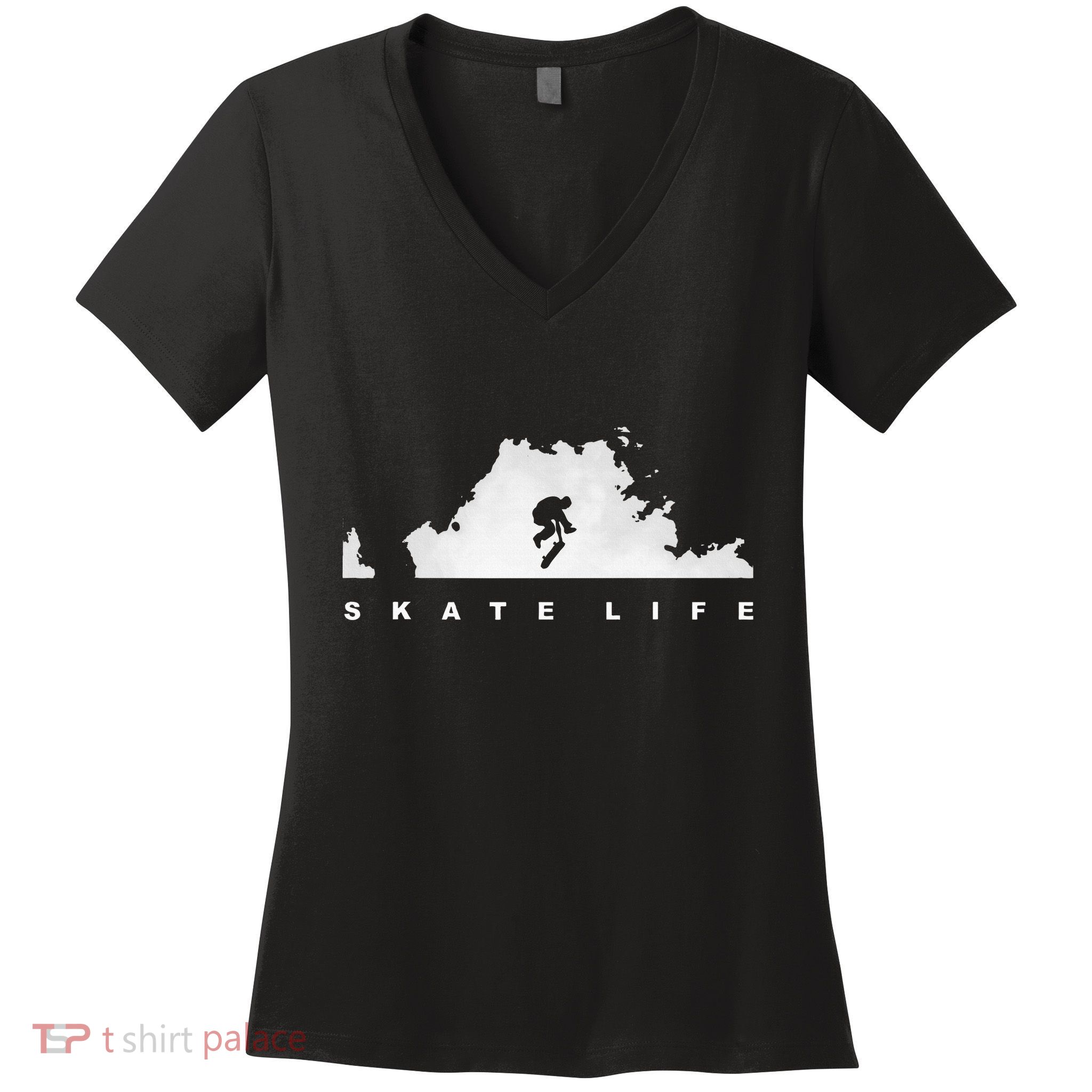 Skateboarding Skateboard Apparel Skateboarder Skateboard Women's V-Neck T-Shirt