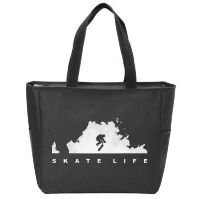 Skateboarding Skateboard Apparel Skateboarder Skateboard Zip Tote Bag