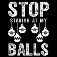 Stop Staring At My Balls Funny Xmas Christmas Ornaments 16 in Basic Backpack