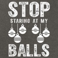 Stop Staring At My Balls Funny Xmas Christmas Ornaments Cotton Canvas Backpack