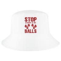 Stop Staring At My Balls Funny Xmas Christmas Ornaments Cool Comfort Performance Bucket Hat