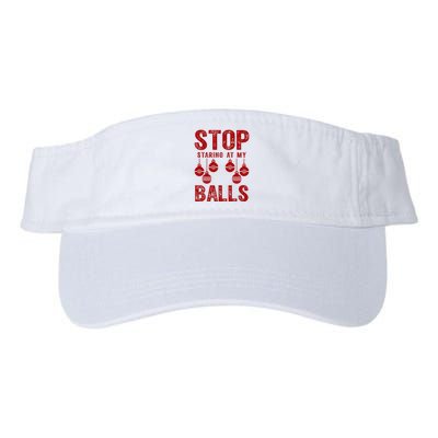Stop Staring At My Balls Funny Xmas Christmas Ornaments Visor