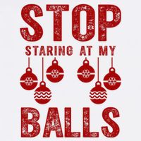 Stop Staring At My Balls Funny Xmas Christmas Ornaments Wool Snapback Cap