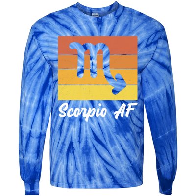 Scorpio S And Zodiac Scorpio Af Gift Tie-Dye Long Sleeve Shirt