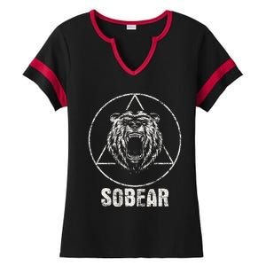 Sobear Sobriety Anniversary Sober Aa Na Recovery Ladies Halftime Notch Neck Tee