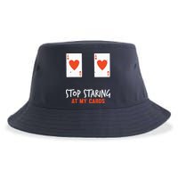Stop Staring At My Cards Funny Poker Player Sustainable Bucket Hat