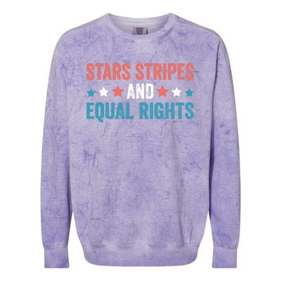 Stars Stripes And Equal Rights 4th Of July Colorblast Crewneck Sweatshirt