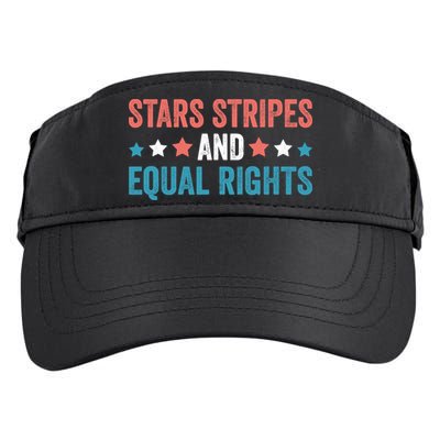 Stars Stripes And Equal Rights 4th Of July Adult Drive Performance Visor