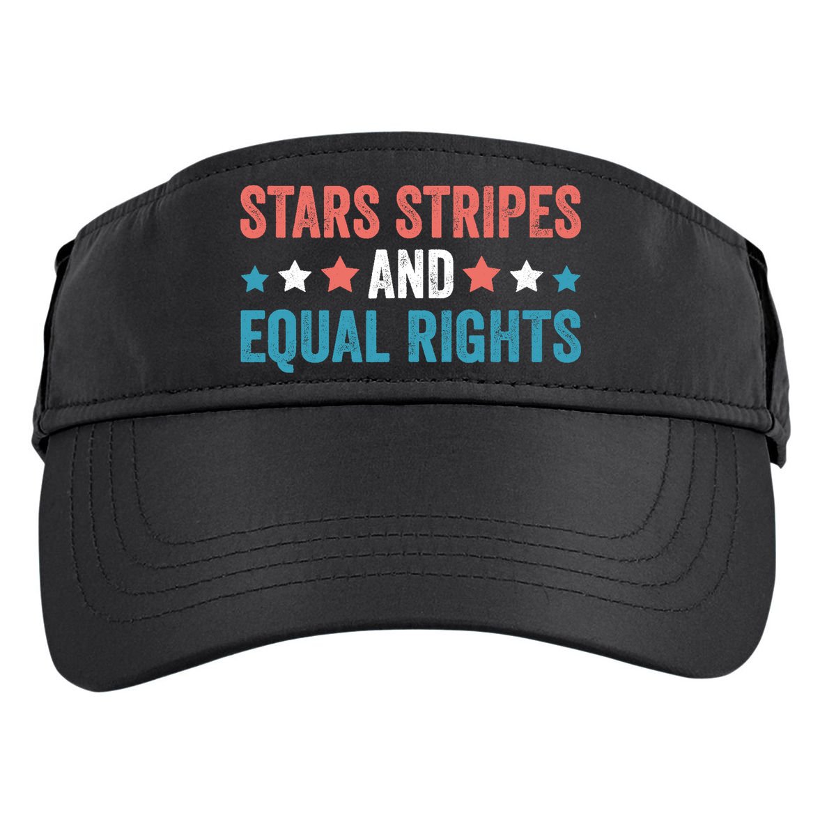 Stars Stripes And Equal Rights 4th Of July Adult Drive Performance Visor