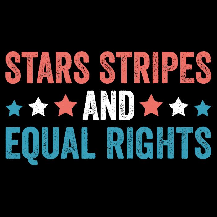 Stars Stripes And Equal Rights 4th Of July Bucket Hat