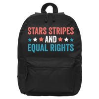 Stars Stripes And Equal Rights 4th Of July 16 in Basic Backpack
