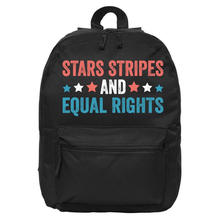 Stars Stripes And Equal Rights 4th Of July 16 in Basic Backpack