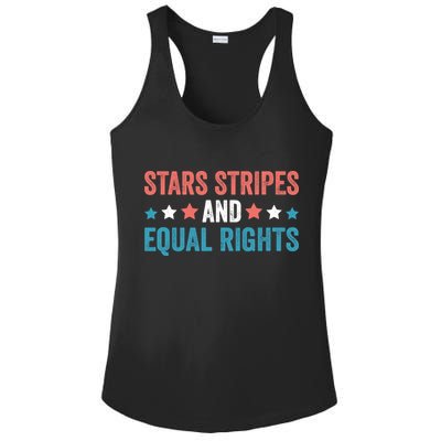 Stars Stripes And Equal Rights 4th Of July Ladies PosiCharge Competitor Racerback Tank