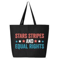 Stars Stripes And Equal Rights 4th Of July 25L Jumbo Tote