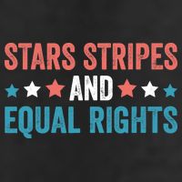 Stars Stripes And Equal Rights 4th Of July 25L Jumbo Tote