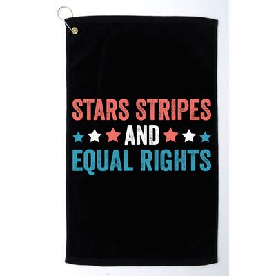 Stars Stripes And Equal Rights 4th Of July Golf Towel