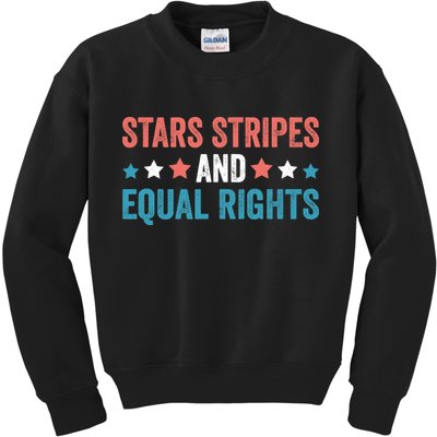 Stars Stripes And Equal Rights 4th Of July Kids Sweatshirt