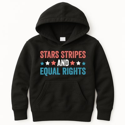 Stars Stripes And Equal Rights 4th Of July Kids Hoodie