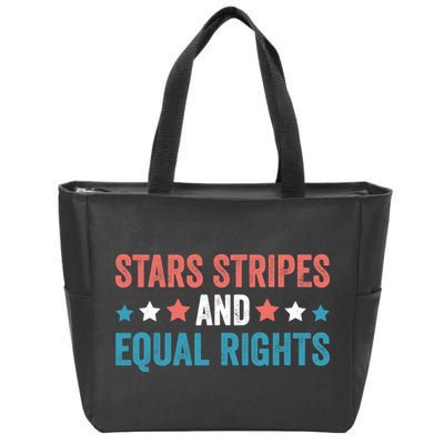 Stars Stripes And Equal Rights 4th Of July Zip Tote Bag