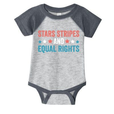Stars Stripes And Equal Rights 4th Of July Infant Baby Jersey Bodysuit