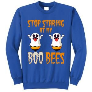 Stop Staring At My Boo Bees Matching Halloween Costume Gift Tall Sweatshirt