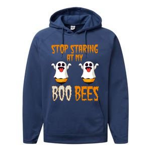 Stop Staring At My Boo Bees Matching Halloween Costume Gift Performance Fleece Hoodie