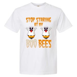 Stop Staring At My Boo Bees Matching Halloween Costume Gift Garment-Dyed Heavyweight T-Shirt