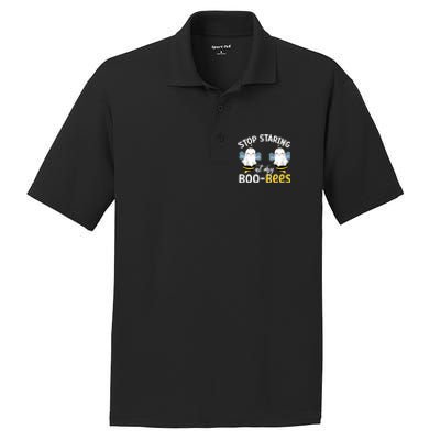 Stop Staring At My BooBees Halloween Boo Bees Funny Funny Gift PosiCharge RacerMesh Polo