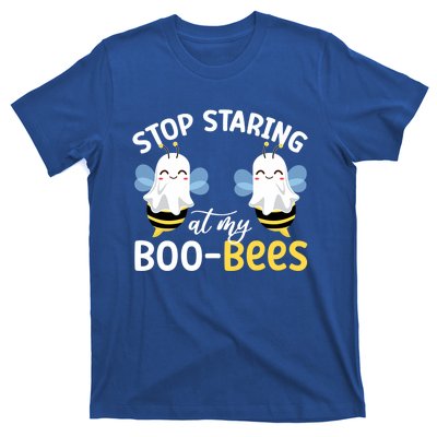 Stop Staring At My BooBees Halloween Boo Bees Funny Funny Gift T-Shirt