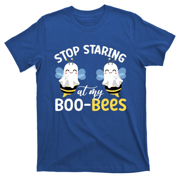 Stop Staring At My BooBees Halloween Boo Bees Funny Funny Gift T-Shirt