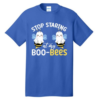 Stop Staring At My BooBees Halloween Boo Bees Funny Funny Gift Tall T-Shirt