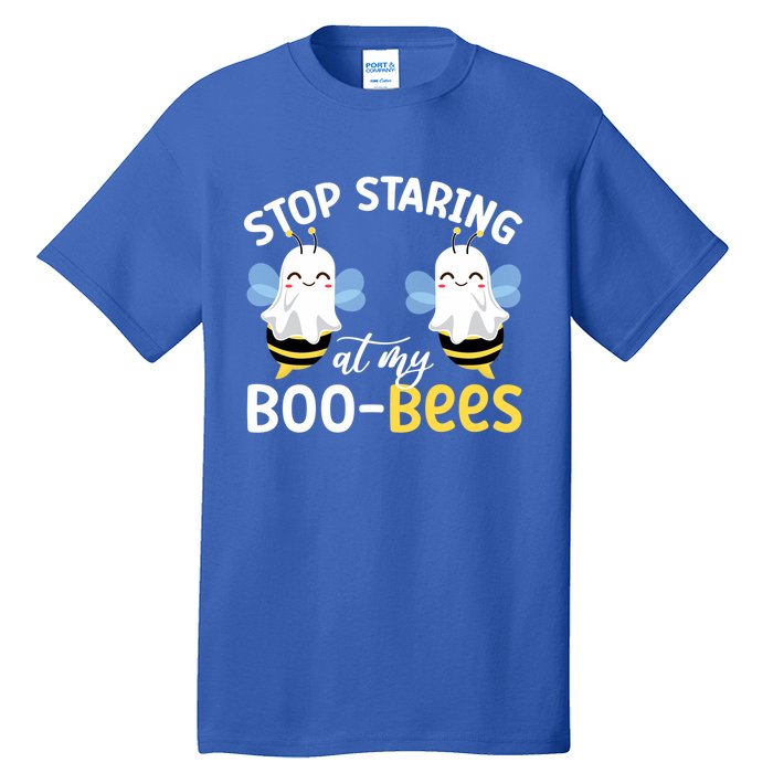 Stop Staring At My BooBees Halloween Boo Bees Funny Funny Gift Tall T-Shirt