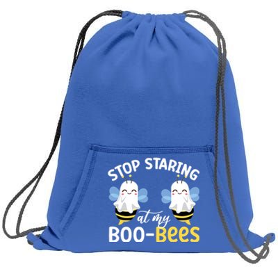 Stop Staring At My BooBees Halloween Boo Bees Funny Funny Gift Sweatshirt Cinch Pack Bag