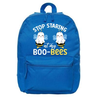 Stop Staring At My BooBees Halloween Boo Bees Funny Funny Gift 16 in Basic Backpack