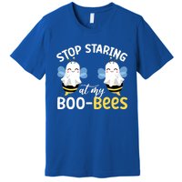 Stop Staring At My BooBees Halloween Boo Bees Funny Funny Gift Premium T-Shirt