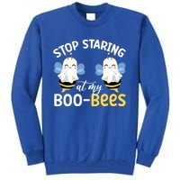 Stop Staring At My BooBees Halloween Boo Bees Funny Funny Gift Tall Sweatshirt