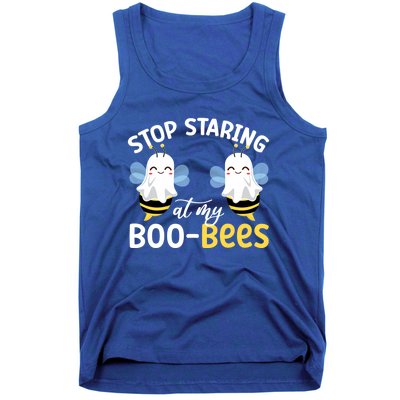 Stop Staring At My BooBees Halloween Boo Bees Funny Funny Gift Tank Top