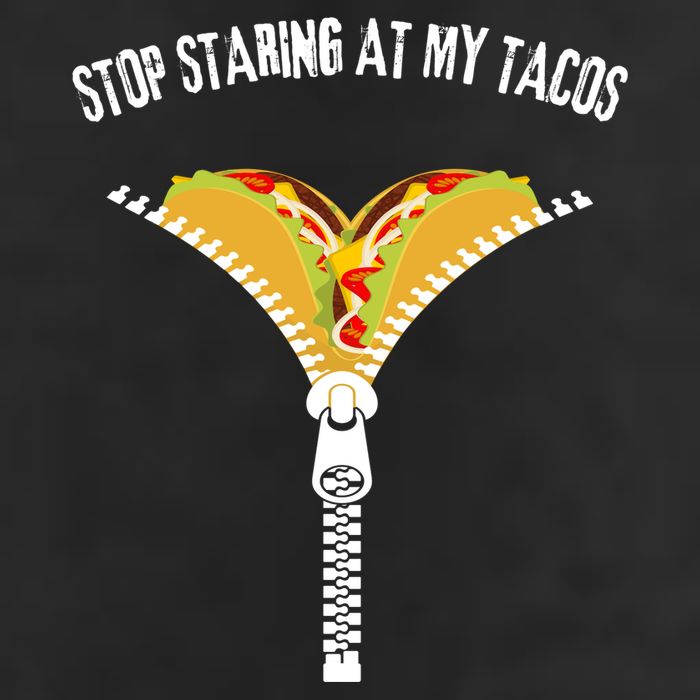 Stop Staring At My Tacos Funny Taco Lover Golf Towel