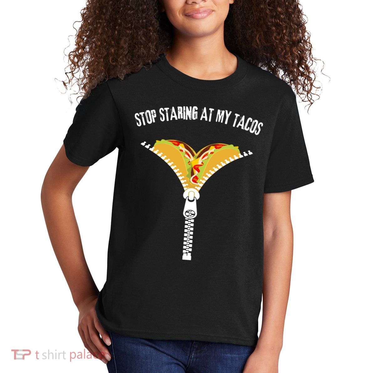 Stop Staring At My Tacos Funny Taco Lover Kids T-Shirt