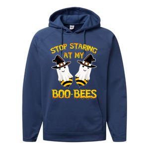 Stop Staring At My Boo Bees Funny Halloween Costumes Funny Gift Performance Fleece Hoodie