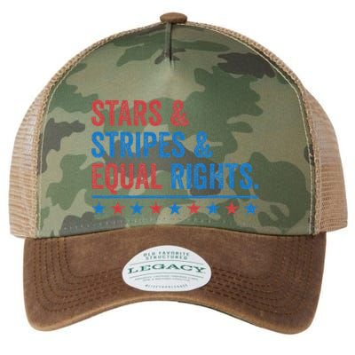 Stars Stripes And Equal Rights 4th Of July Rights Legacy Tie Dye Trucker Hat