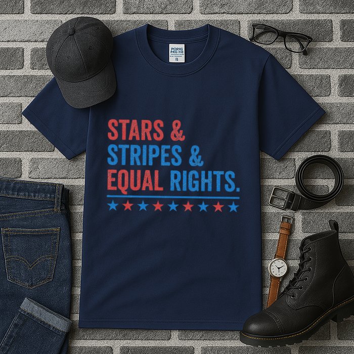Stars Stripes And Equal Rights 4th Of July Rights Tall T-Shirt