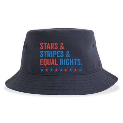 Stars Stripes And Equal Rights 4th Of July Rights Sustainable Bucket Hat