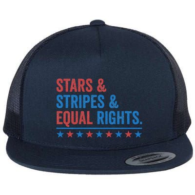 Stars Stripes And Equal Rights 4th Of July Rights Flatbill Hat