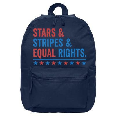 Stars Stripes And Equal Rights 4th Of July Rights 16 in Basic Backpack