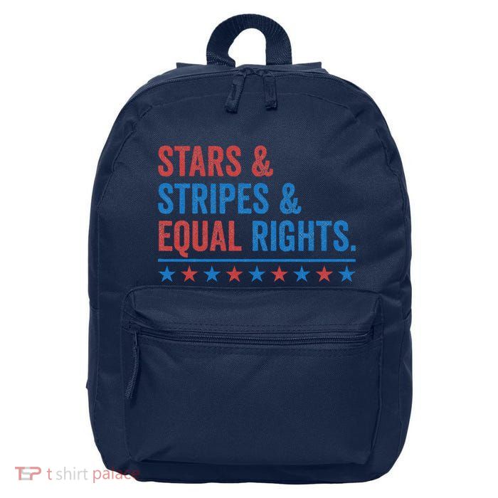 Stars Stripes And Equal Rights 4th Of July Rights 16 in Basic Backpack