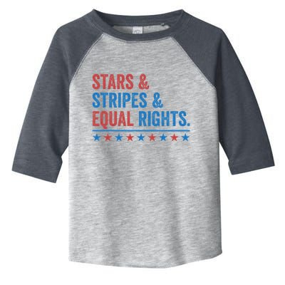 Stars Stripes And Equal Rights 4th Of July Rights Toddler Fine Jersey T-Shirt