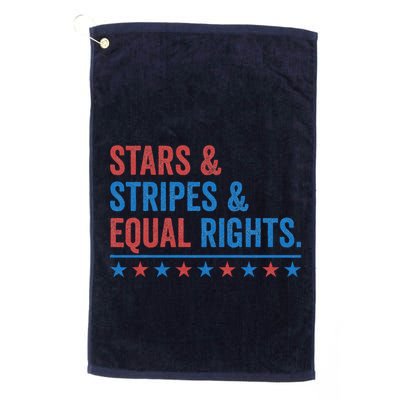 Stars Stripes And Equal Rights 4th Of July Rights Golf Towel