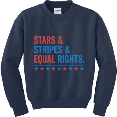 Stars Stripes And Equal Rights 4th Of July Rights Kids Sweatshirt